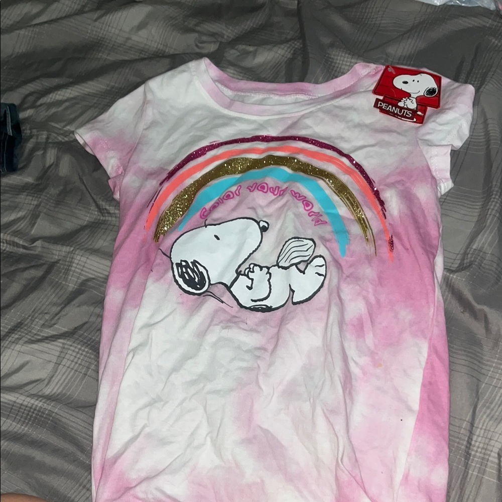 Peanuts Snoopy Pink Tie-Dye T-Shirt
